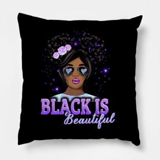 Black is Beautiful, Black Girl Magic, Black Queen, Black Woman, Black History Pillow