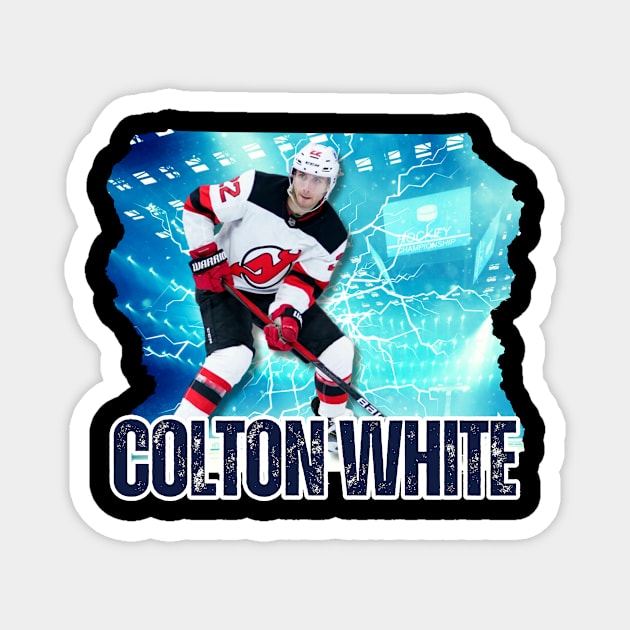 Colton White Magnet by Moreno Art