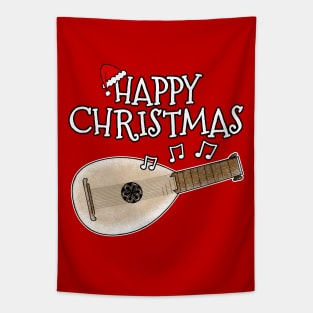 Christmas Lute Lutenist Musician Xmas 2022 Tapestry