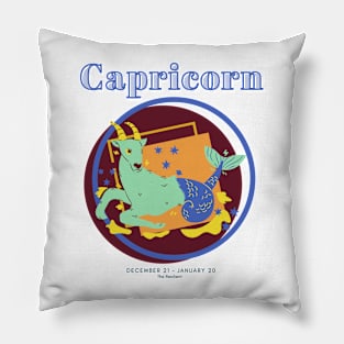 Capricorn Zodiac Astrology Symbol T-Shirt Pillow