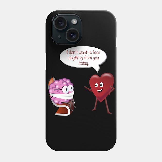 Funny Brain in Detention T Shirt | Meme Valentine Phone Case by MaryMas