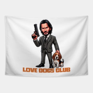 LOVE DOG (Gun) CLUB Tapestry