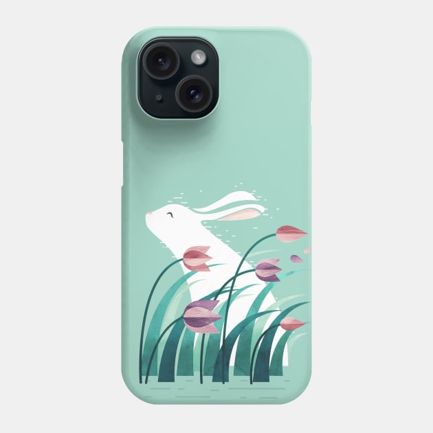 Rabbit, Resting Phone Case by littleclyde