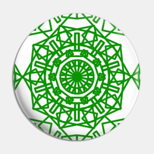 Modern Islamic geometric art design in green Pin