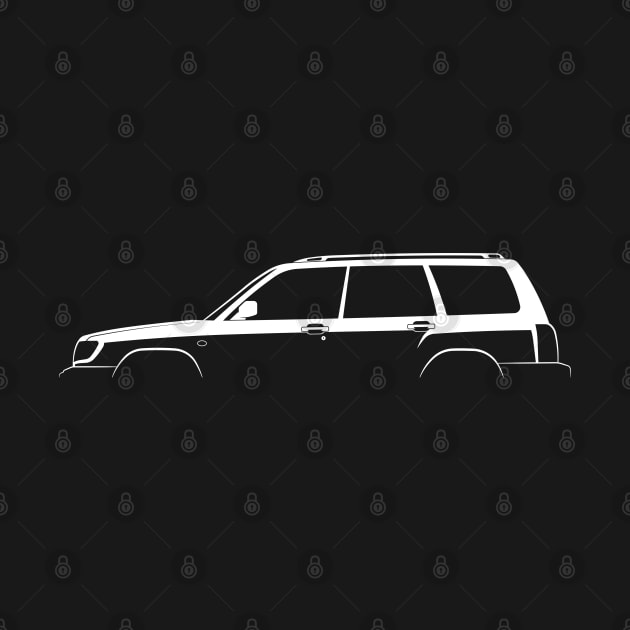 Subaru Forester (SF) Silhouette by Car-Silhouettes