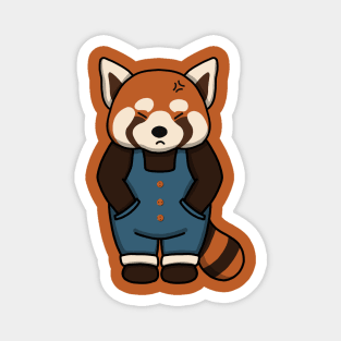 Cute Angry Red Panda Magnet