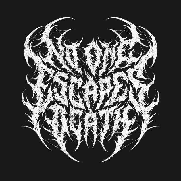 Metal font "no one escapes death" by PROALITY PROJECT