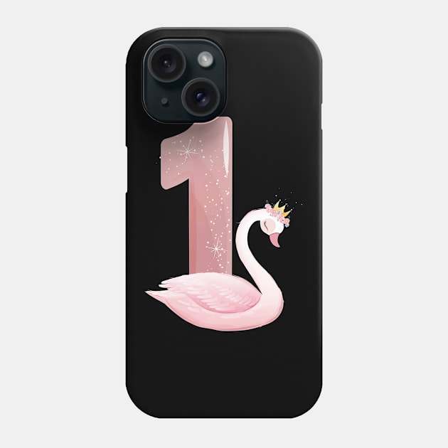 Princess 1st Birthday Swan 2 Year Old Girl Phone Case by Spreadlove