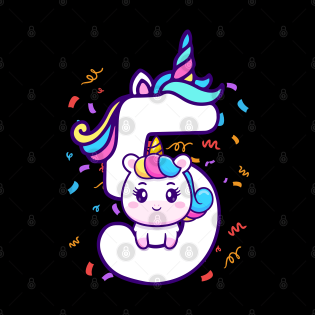 Cute Birthday Unicorn by Wagum Std