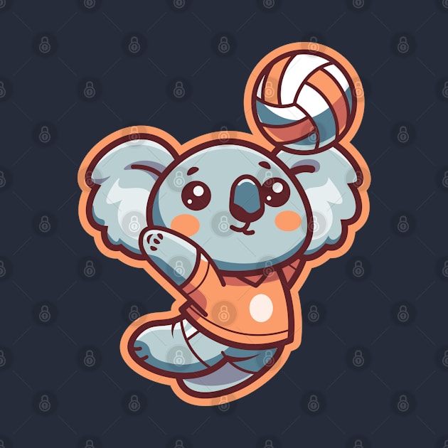 Cute Koala Volleyball Player by Volleyball Merch