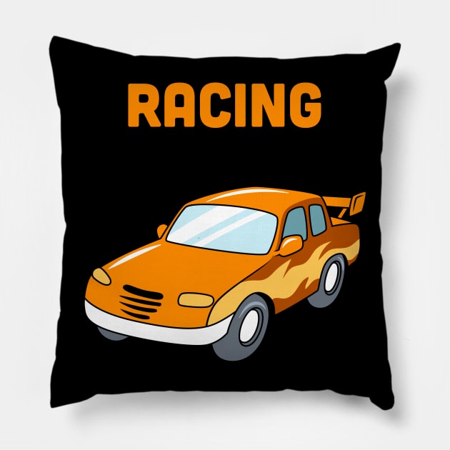 Racing Car Pillow by vladocar