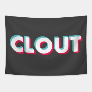 Clout Glitch White Tapestry