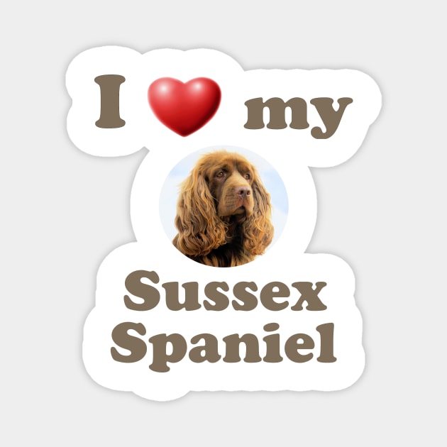 I Love My Sussex Spaniel Magnet by Naves