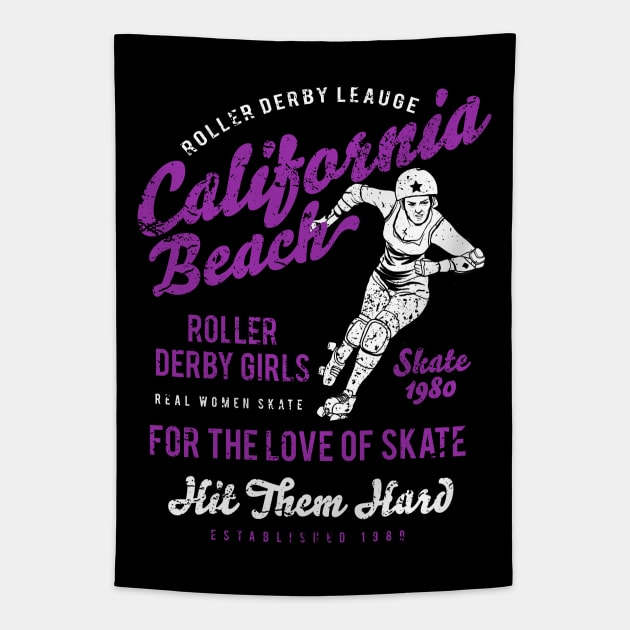 California Roller Derby Tapestry by JakeRhodes