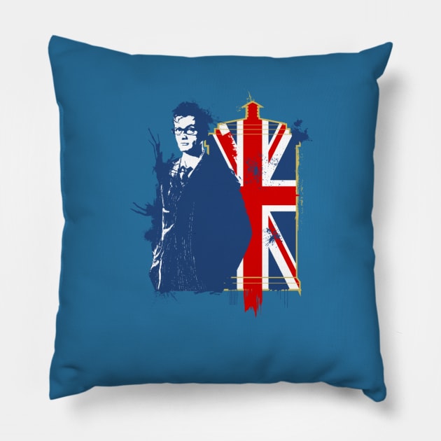 DOCTOR BLUE Pillow by KARMADESIGNER T-SHIRT SHOP