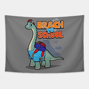 Funny Cute Prehistoric Dinosaur Brachiosaurus Gift For Kids Students Tapestry