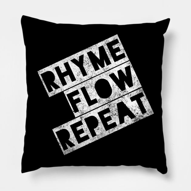 Rhyme Flow Repeat Pillow by MessageOnApparel