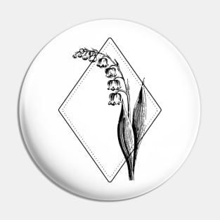 May Birth Flower Lily of the Valley Pin