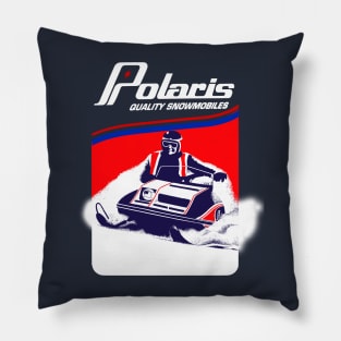 Vintage Snow Mobiles Pillow