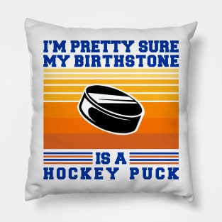 Hockey Puck Birthstone Pillow