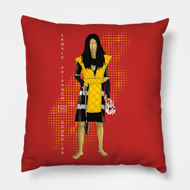 Female Prisoner 701 Scorpion Pillow by ra7ar