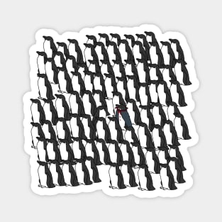 Funny Halloween Horror with Vampire Penguin in Antarctica Magnet