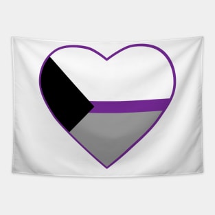 Pride Flag Heart Demisexual Tapestry