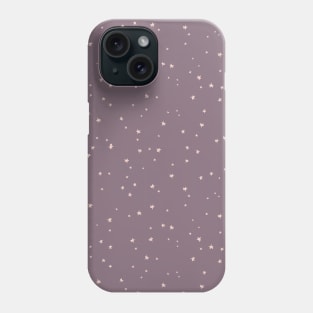 Pink stars on purple background Phone Case