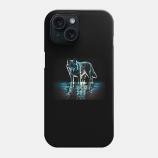 Ice Wolf at Night Phone Case