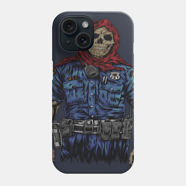 Officer Grim Phone Case by Unboxed Mind of J.A.Y LLC 