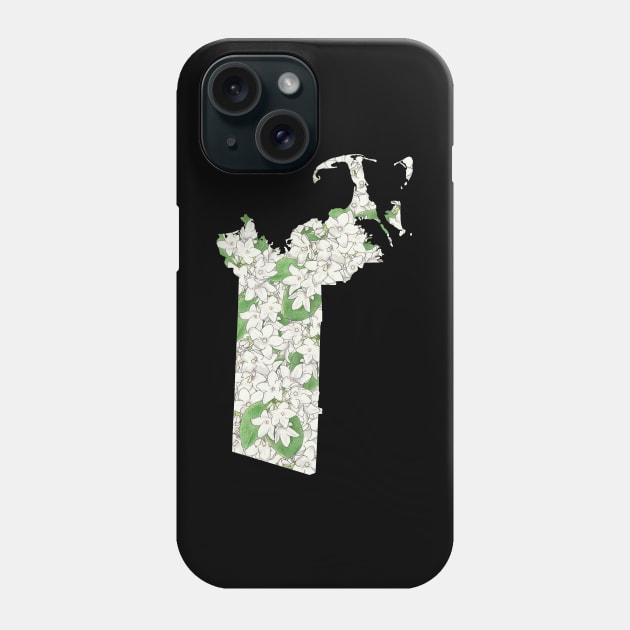 Massachusetts in Flowers Phone Case by UrsulaRodgers