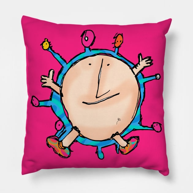 I love myself. I love the World - Color Pillow by OpyShop