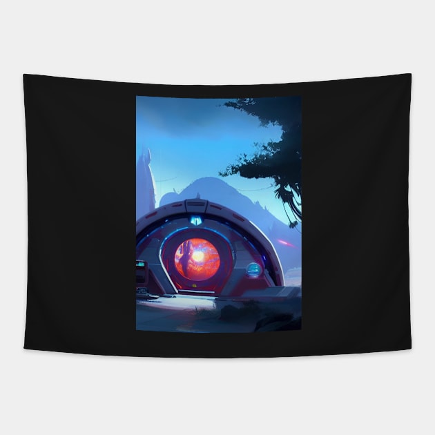 STARGATE ON PLANET TAG Tapestry by sailorsam1805