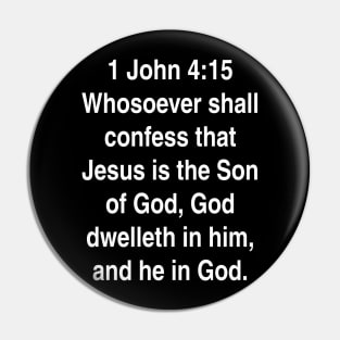 1 John 4:15  Bible Verse Typography KJV Pin