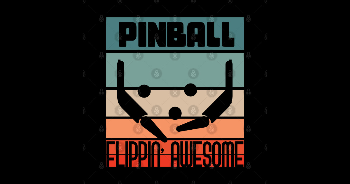 Retro Sunset Funny Pinball Quotes Pinball Machines Sticker TeePublic