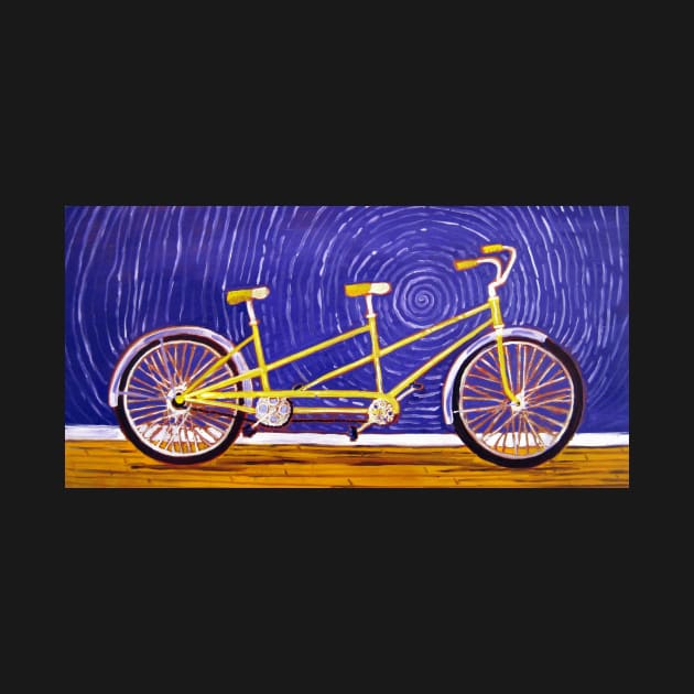 Yellow Tandem Bike by realartisbetter