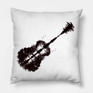 guitar and city Pillow