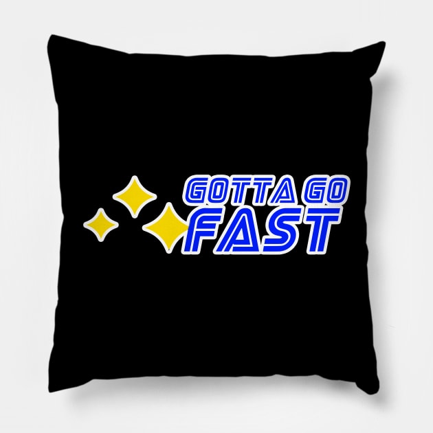 Gotta Go Fast Sonic Video Game Retro Gaming Pillow by melisssne