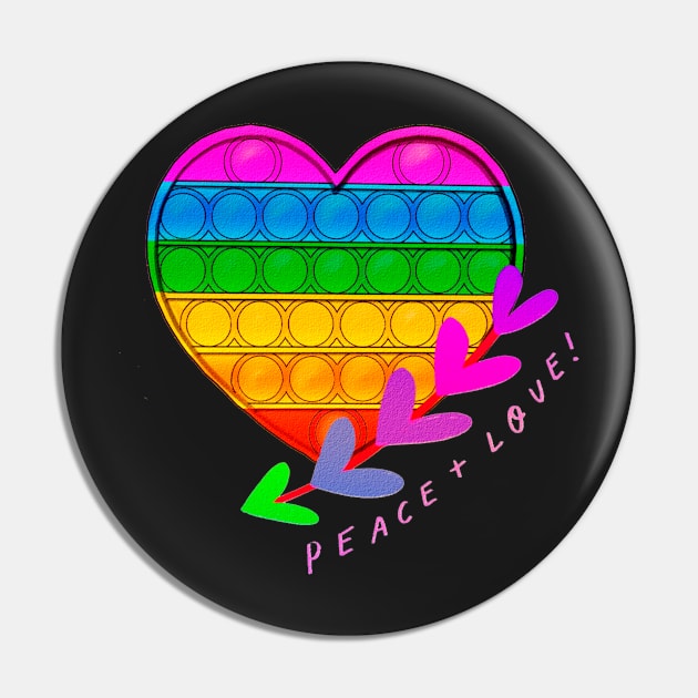 Peace + love! Pride day for a free and peaceful love. LGBTIQ+ pride Pin by Rebeldía Pura
