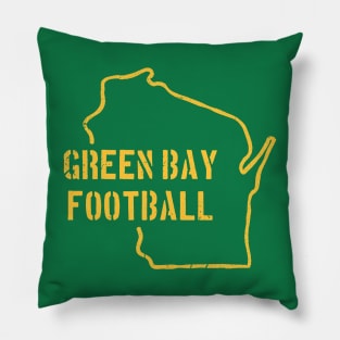 vintage green bay Pillow