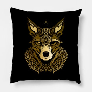 Celtic gold fox Pillow