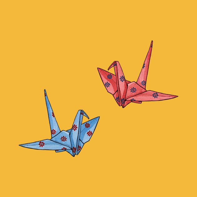 Folded Happiness Paper Cranes by Mr Jiyn