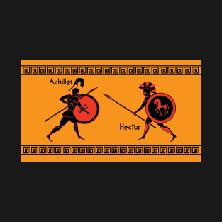 Achilles Vs Hector - Ancient Greek Art Style T-Shirt