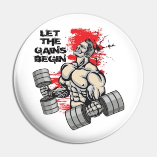 Let the gains begin - Crazy gains - Nothing beats the feeling of power that weightlifting, powerlifting and strength training it gives us! A beautiful vintage design representing body positivity! Pin