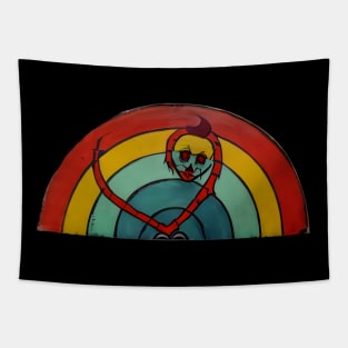 Rainbow heart clown Tapestry