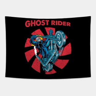 Retro Ghost Rider Tapestry