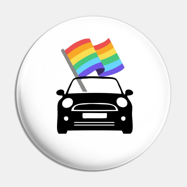 MINI Cooper Pride Pin by  queerdo