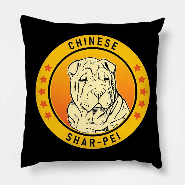 Chinese Shar-Pei Dog Portrait Pillow by millersye