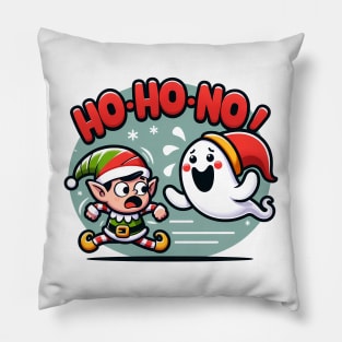 Ho ho ho christmas spirit ghost Pillow