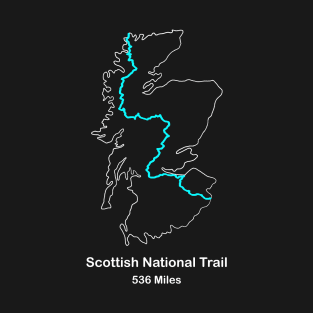 Route Map of the Scottish National Trail T-Shirt